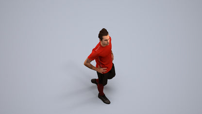 realistic 3D people man sport, render-ready for V-Ray and Corona, FBX OBJ, back view render