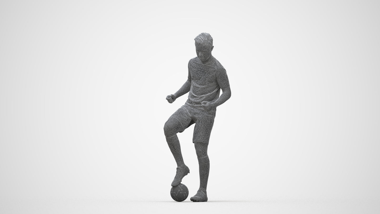 scanned 3D man sport, photogrammetry people for Enscape and V-Ray, wireframe back view