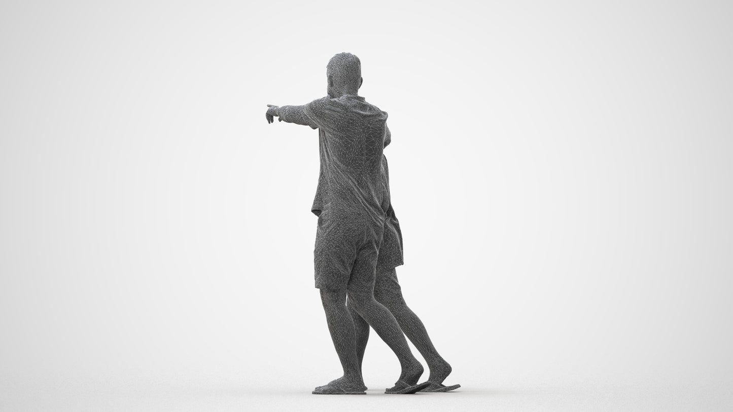 photogrammetry 3D boy kids, realistic human model archviz FBX, square thumbnail