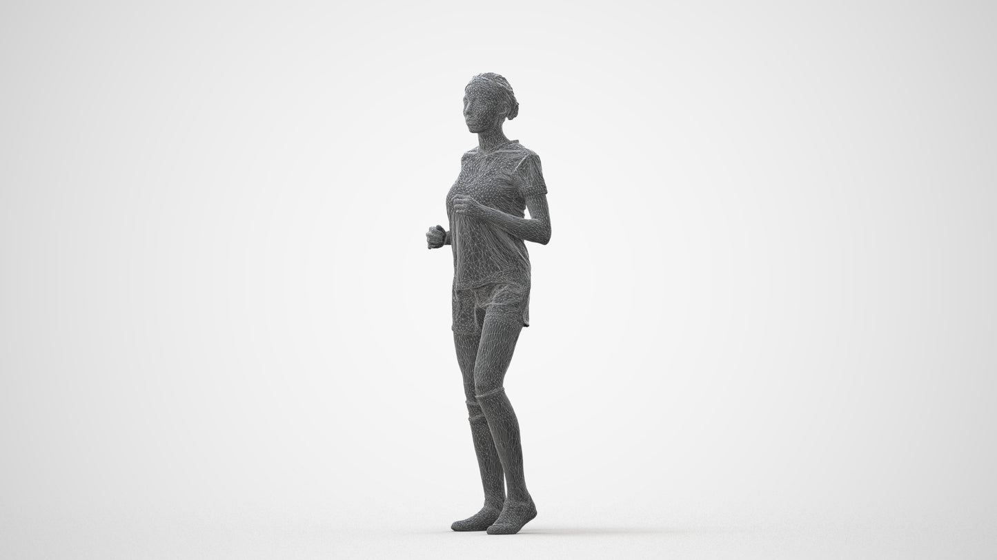 scanned 3D woman sport, photogrammetry people for Enscape and V-Ray, square thumbnail