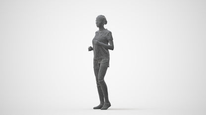 scanned 3D woman sport, photogrammetry people for Enscape and V-Ray, square thumbnail