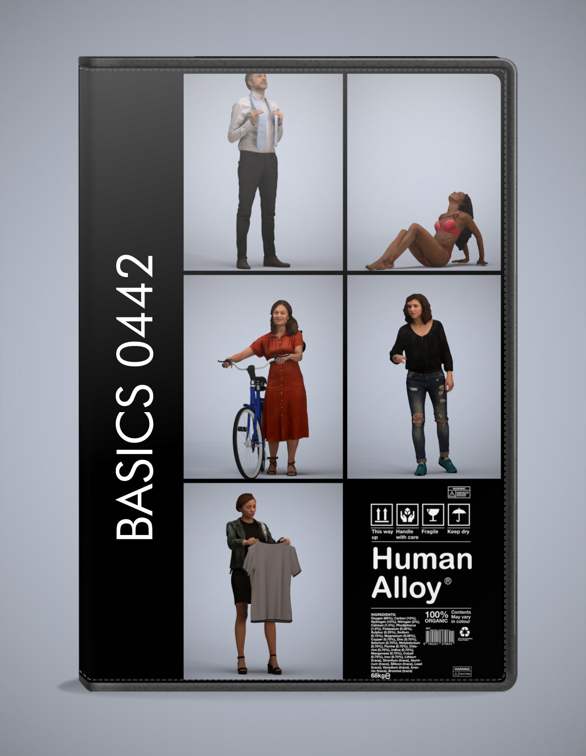 3D people models mix bundle, 5 scanned humans for 3ds Max rendering