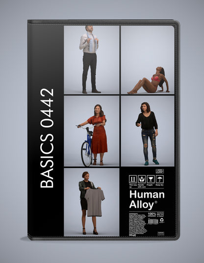 3D people models mix bundle, 5 scanned humans for 3ds Max rendering