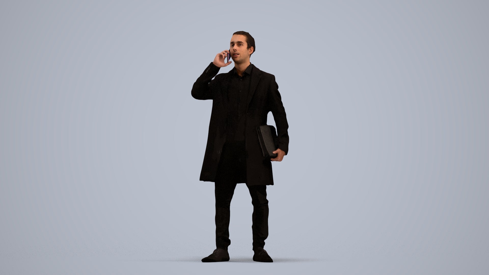 realistic 3D people man business standing, render-ready for V-Ray and Corona, FBX OBJ, standing pose render
