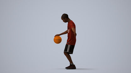 3D people model boy sport, scanned human for 3ds Max rendering, three-quarter view render