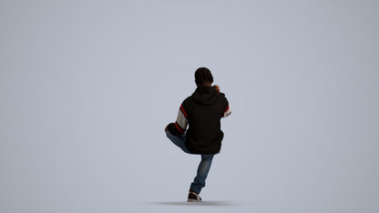 3D scanned boy kids casual, photorealistic archviz people for Enscape and SketchUp, front view render
