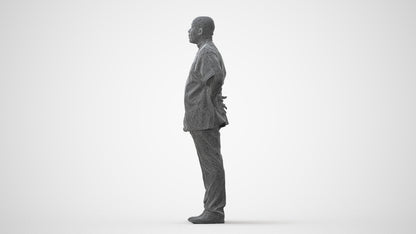 realistic 3D human man hospitality, archviz people FBX OBJ for Blender, square thumbnail