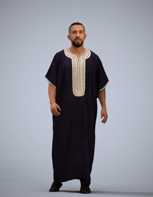 3D scanned man walking, photorealistic archviz people for Enscape and SketchUp