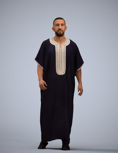 3D scanned man walking, photorealistic archviz people for Enscape and SketchUp