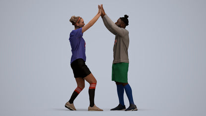 realistic 3D human woman sport, archviz people FBX OBJ for Blender, standing pose render