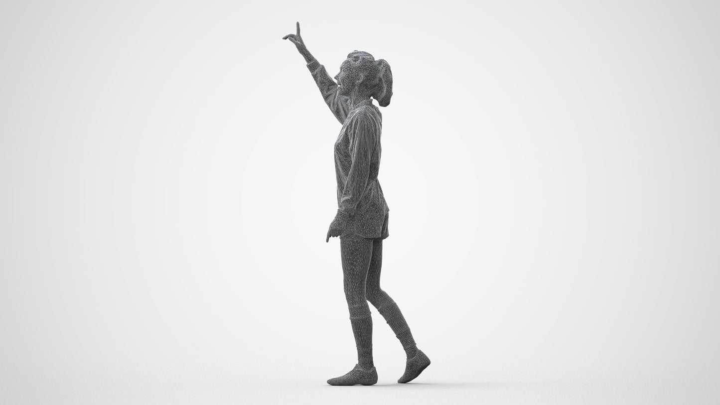 realistic 3D human woman sport, archviz people FBX OBJ for Blender, square thumbnail