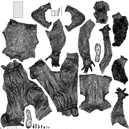 photogrammetry 3D man casual standing, realistic human model archviz FBX, wireframe top-down view