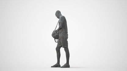 realistic 3D people man casual standing, render-ready for V-Ray and Corona, FBX OBJ, square thumbnail
