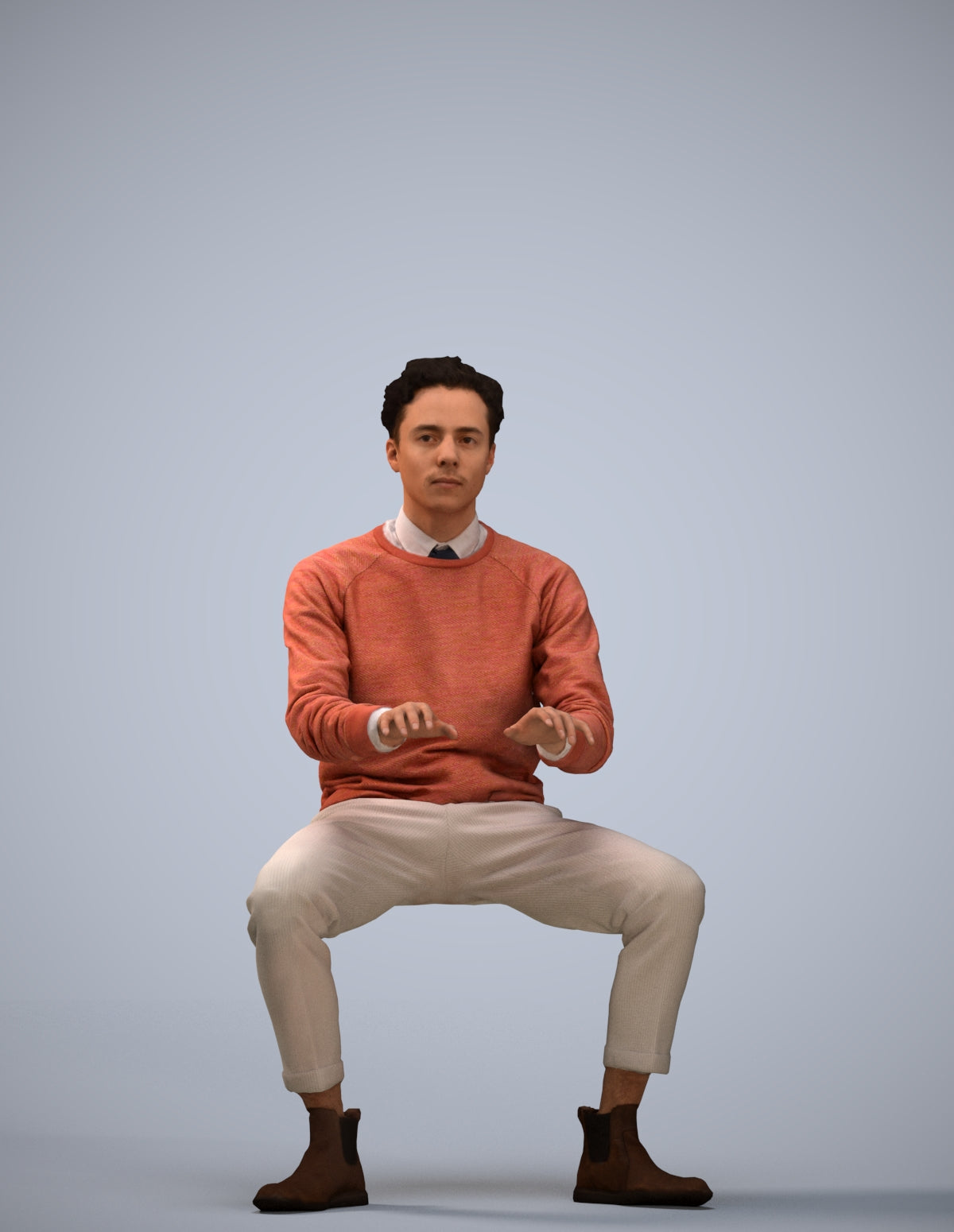 realistic 3D human man casual business, archviz people FBX OBJ for Blender