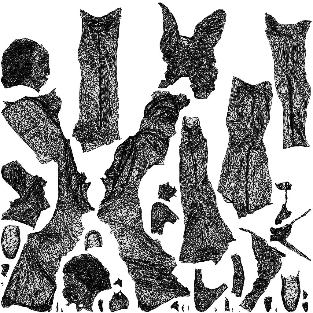 3D scanned man business, photorealistic archviz people for Enscape and SketchUp, wireframe top-down view