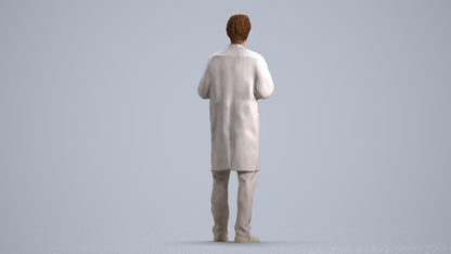 realistic 3D people man medical, render-ready for V-Ray and Corona, FBX OBJ, front view render