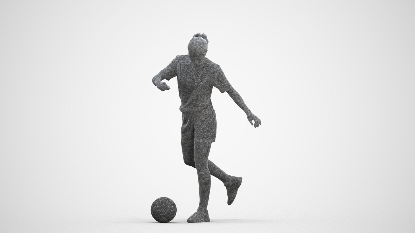 realistic 3D people woman sport, render-ready for V-Ray and Corona, FBX OBJ, three-quarter front view render