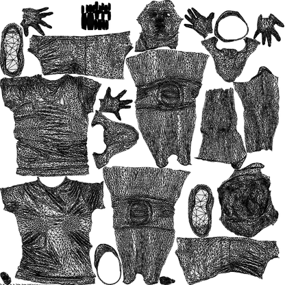 realistic 3D people woman sport, render-ready for V-Ray and Corona, FBX OBJ, wireframe top-down view