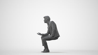 photogrammetry 3D man business, realistic human model archviz FBX, square thumbnail