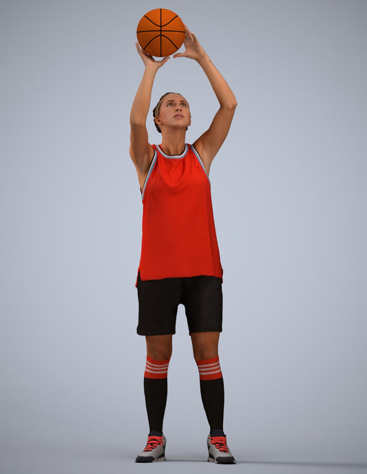 photogrammetry 3D woman sport, realistic human model archviz FBX