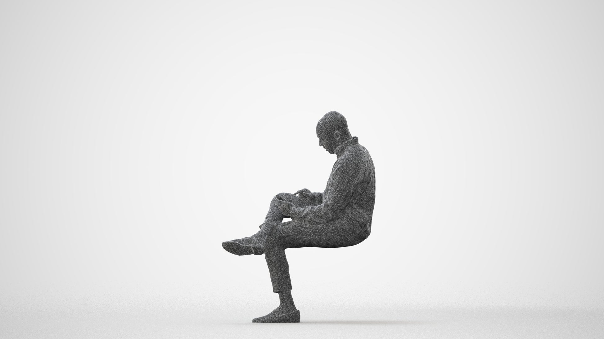 photogrammetry 3D man business kids, realistic human model archviz FBX, square thumbnail