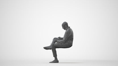 photogrammetry 3D man business kids, realistic human model archviz FBX, square thumbnail