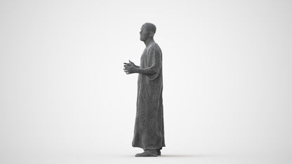 realistic 3D human man standing, archviz people FBX OBJ for Blender, square thumbnail