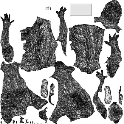 3D scanned man walking casual, photorealistic archviz people for Enscape and SketchUp, wireframe top-down view