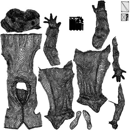 realistic 3D man business, scanned archviz people for Blender and 3ds Max, wireframe top-down view