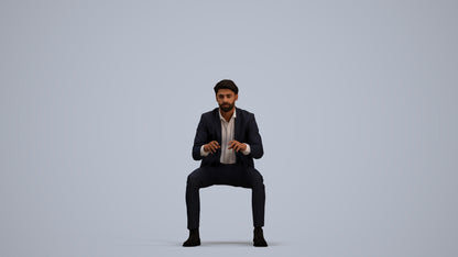 scanned 3D man business, photogrammetry people for Enscape and V-Ray, standing pose render