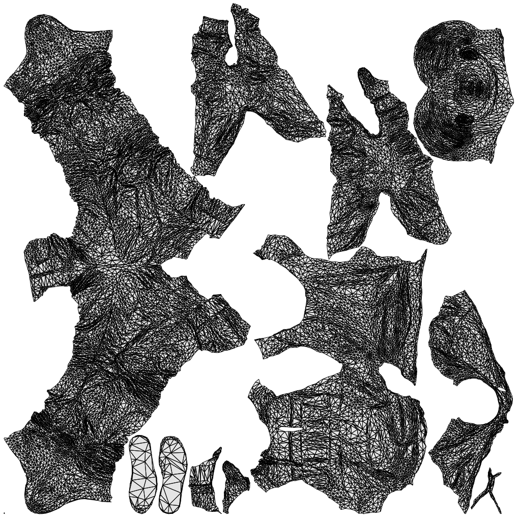 realistic 3D boy casual kids, scanned archviz people for Blender and 3ds Max, wireframe top-down view