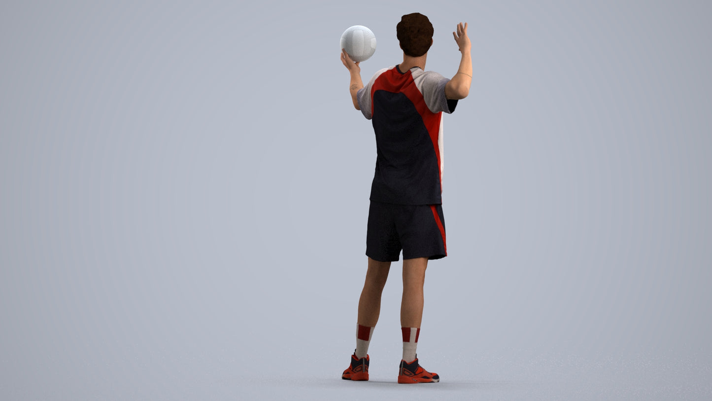 realistic 3D people man sport, render-ready for V-Ray and Corona, FBX OBJ, front view render