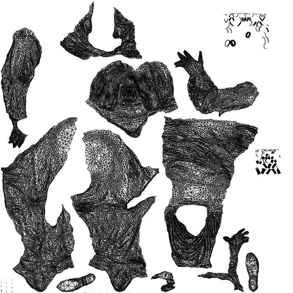 scanned 3D woman casual sitting, photogrammetry people for Enscape and V-Ray, wireframe top-down view