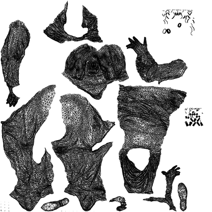 scanned 3D woman casual sitting, photogrammetry people for Enscape and V-Ray, wireframe top-down view