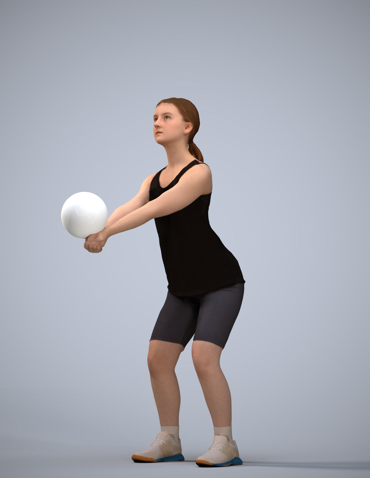 photogrammetry 3D girl sport, realistic human model archviz FBX