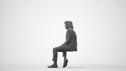 realistic 3D human man business, archviz people FBX OBJ for Blender, square thumbnail