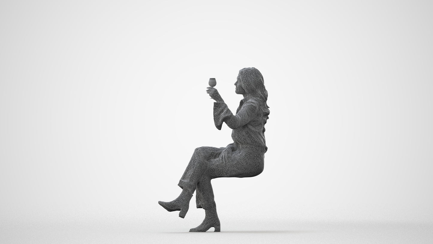 realistic 3D people woman casual formalaffairs, render-ready for V-Ray and Corona, FBX OBJ, square thumbnail