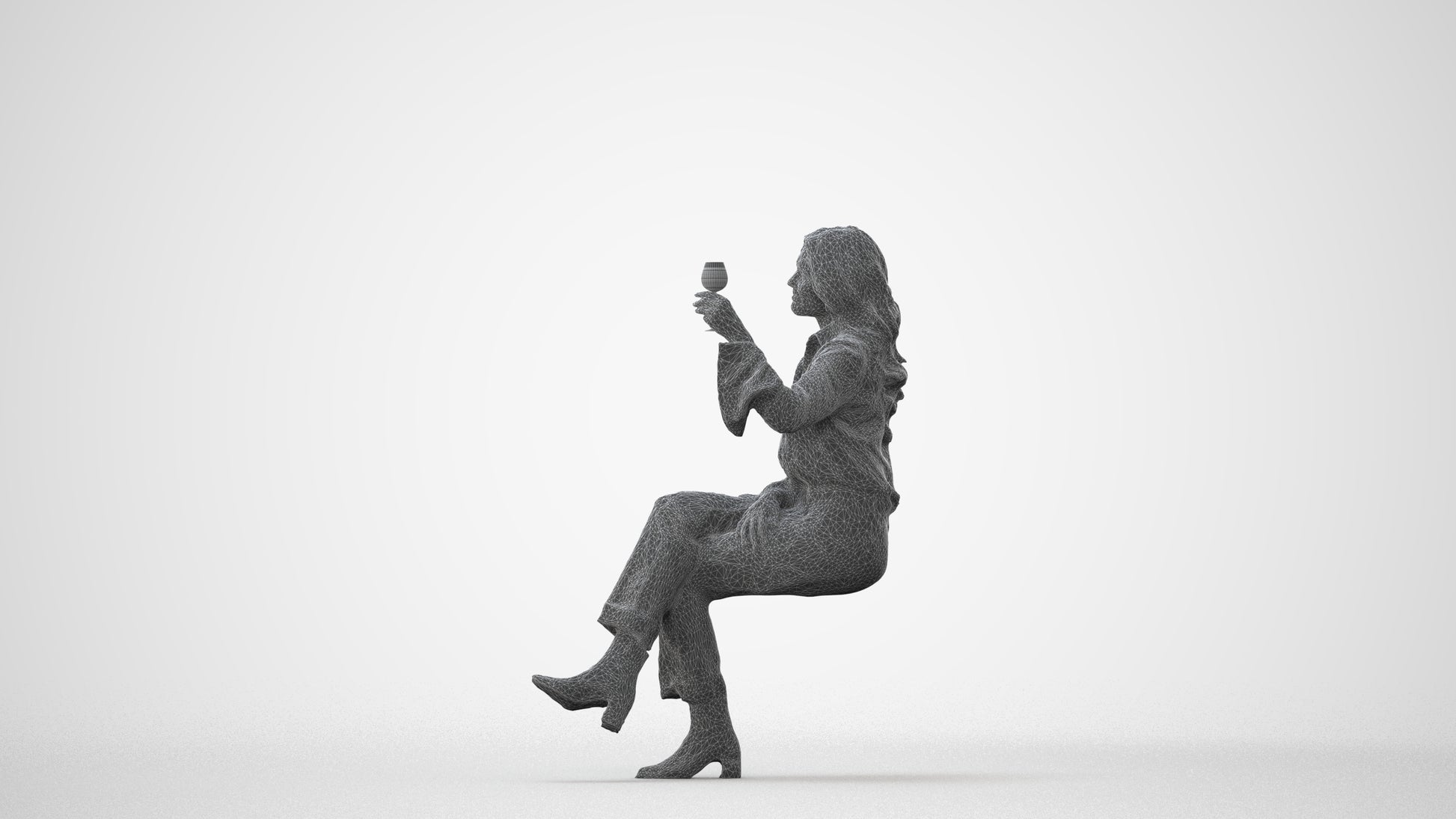 realistic 3D people woman casual formalaffairs, render-ready for V-Ray and Corona, FBX OBJ, square thumbnail