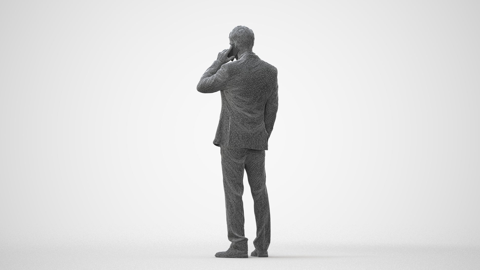 3D people model man business, scanned human for 3ds Max rendering, square thumbnail