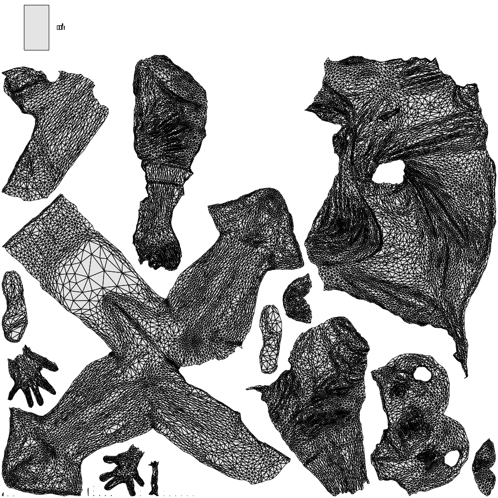 scanned 3D woman casual sitting, photogrammetry people for Enscape and V-Ray, wireframe top-down view